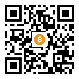 bitcoin:1JvjcKyiAYzz8wRzU9LmYhEu1XpcAjxURm black Bitcoin QR code