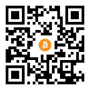 bitcoin:1JwqKjxBmNeb99KWWbd1TVvvAao52qbVUV black Bitcoin QR code