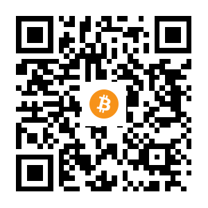 bitcoin:1JxLwjUFJsMWbtrFA5Zwec7Vo6UtKYhkaE black Bitcoin QR code