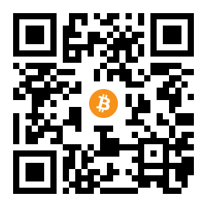 bitcoin:1JzRqPSanRoFC9DjjceME2CRR8MfL8Jk7V black Bitcoin QR code