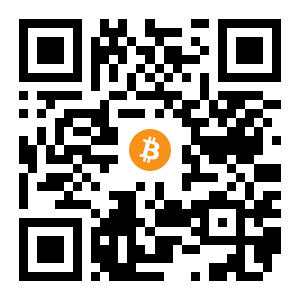 bitcoin:1K1SKjFZAXkn42wobrAkeCSXgdpy4rbLBC black Bitcoin QR code