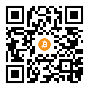 bitcoin:1K4yVRqAYa129vXP6FRvNE8rRDkLxc22Sa black Bitcoin QR code