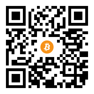 bitcoin:1K6FkcdZXC4VGCx437Ymtuj75qojrhKVEo black Bitcoin QR code