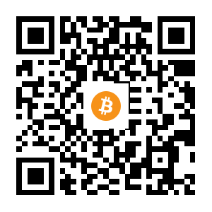 bitcoin:1K7pkDeUeXGjMKi3MnYuxtw8M63ymjUe6w black Bitcoin QR code