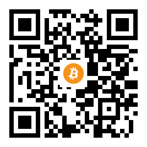 bitcoin:1K8fx16RWYTmT3UtMnNomg1saW3Cr4or1g black Bitcoin QR code