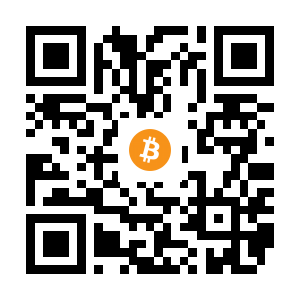 bitcoin:1KCmX1WJDmaR59LaUPydLvVrmdxJE5z5CG black Bitcoin QR code