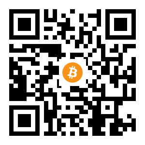 bitcoin:1KDS7t77xftV4nBXkzAhDcVJxaPRZT8Xut black Bitcoin QR code