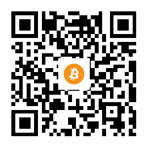 bitcoin:1KEBvx8tbMscBTgD8WCCtapMv8KFdxpPZp black Bitcoin QR code