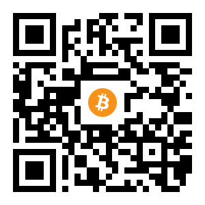 bitcoin:1KHpE5r4cJprZceJKBb3D2pDVm2nStgBoc black Bitcoin QR code