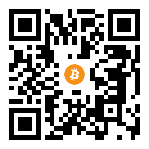 bitcoin:1KJFV5ih7fFtZPmP8mZucD5oPLRJumzmtC black Bitcoin QR code