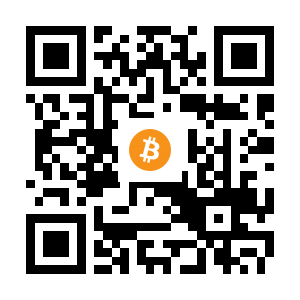 bitcoin:1KM2kPBLo7cjt358Bc3dSuJwx2tfXHBBge black Bitcoin QR code