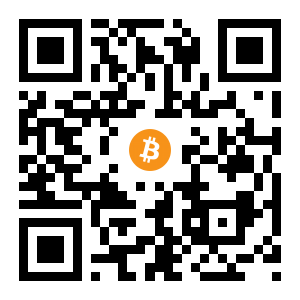 bitcoin:1KMQxeLPTr5P4LudTAisTNoeUjMBAcoPtv black Bitcoin QR code