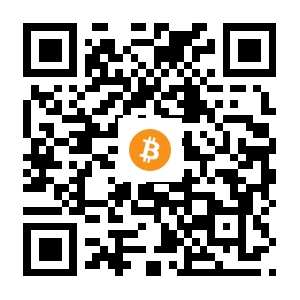 bitcoin:1KP4Gsuy9c2QNnesogT2Tw4ctWFAW8oaJF black Bitcoin QR code