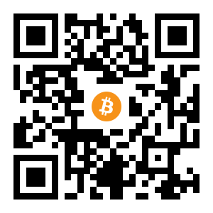 bitcoin:1KPDgGEqoKfo9ijXobrscrchakkBUgBTDW black Bitcoin QR code