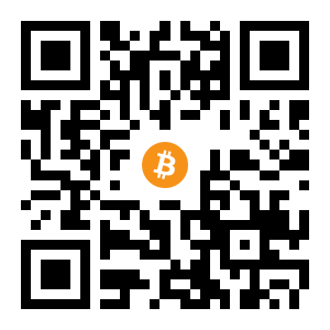 bitcoin:1KQG2uDn2wVbK45gZhqU6UddxRrErwxfuY black Bitcoin QR code