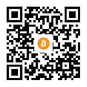 bitcoin:1KQRWqh2VihfpcUAbj6J7jEvSAUUDXp2AE black Bitcoin QR code
