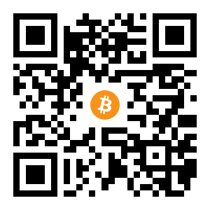 bitcoin:1KRgnj2YV2Z12Tk7GWUDjxsummjSJT3R2X black Bitcoin QR code