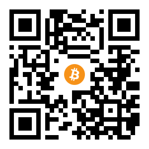 bitcoin:1KTD7ktcwknr5NP7fpJR2dtyA32Lg8f6eD black Bitcoin QR code