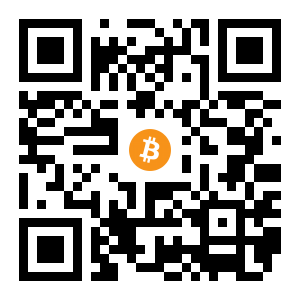 bitcoin:1KVZFQtho3QM5ex5BF3gnyCmfNiv8ZzPeV black Bitcoin QR code