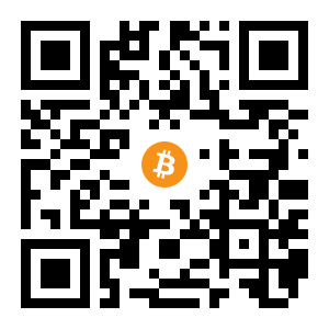 bitcoin:1KVkYFMuroYQjVFXMeLm3shoAD49HPruXe black Bitcoin QR code