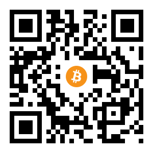 bitcoin:1KVxiRj8w98xJWeR81usnKE5j2Ur3b7bvW black Bitcoin QR code