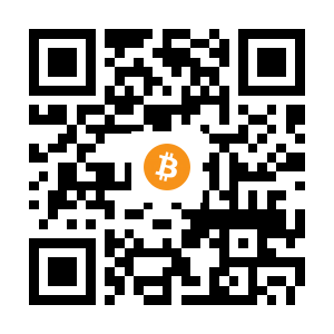 bitcoin:1KVyYVs7qbzuZt4s6M1hKRwtQZm2QQZLiA black Bitcoin QR code