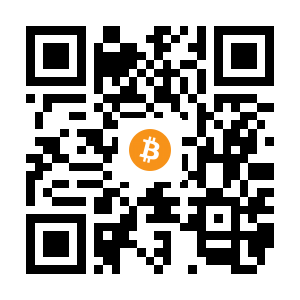 bitcoin:1KWR3BViJiu5M7GFyF9vUGsQgr5dD22B9d black Bitcoin QR code