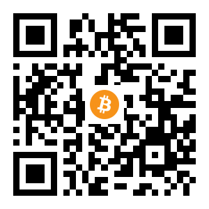 bitcoin:1KXGRwHcoSnE7UxuYQSaYmzBY9fw1rKtEm black Bitcoin QR code