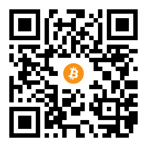 bitcoin:1KZ52ZPnHjhnoSQ7fwmAXPinPDykYsR4Km black Bitcoin QR code