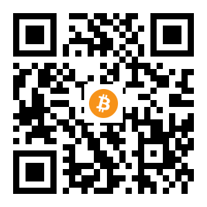 bitcoin:1KcmUkYNRVVJBHoC2W748Bxr1M24oTA9FC black Bitcoin QR code