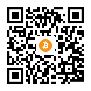 bitcoin:1KgFeBTc2q49M3EJWotqcgmkKASua97gVp black Bitcoin QR code