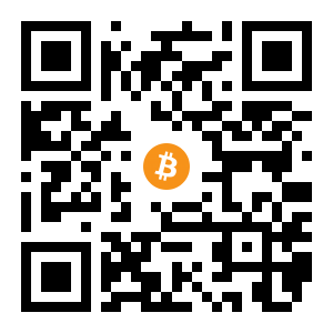 bitcoin:1KhcriSPciWk89SNNVN5vRC31tacgj87cL black Bitcoin QR code