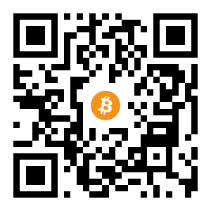 bitcoin:1KiQWE8fGLKwresfbvxF6Ck6i5kPLXYeqt black Bitcoin QR code
