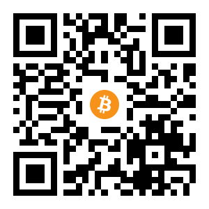 bitcoin:1KkkYuYR9vqYxeYoAPHGGGpAFC1ayr8ceF black Bitcoin QR code