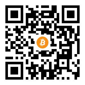 bitcoin:1KkpUANM8nai6C5DF3SofWTEsR1zX5ze3j black Bitcoin QR code