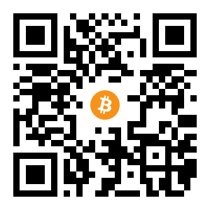 bitcoin:1KkscaVBJVu4AJ75mGHZE9wWVY4rr6hTRG black Bitcoin QR code