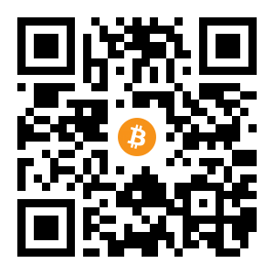 bitcoin:1Km8rHv1jXM9Hj2xJ9mzzUcTppNQwe4AAo black Bitcoin QR code