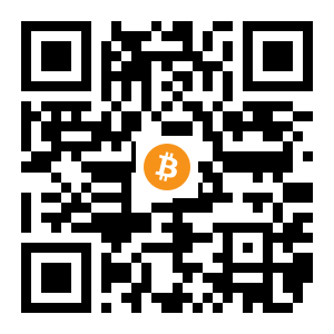 bitcoin:1KmaiBSWEwmLcmq1TZzEJqwvmchS6t2n3E black Bitcoin QR code