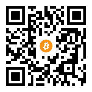 bitcoin:1KmqbhMbgijEHU8ds4DwAeM1XoEdKWhXZk black Bitcoin QR code
