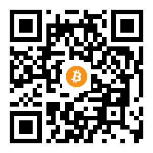 bitcoin:1KnotofcEygnzUiswGVeR98mgtZJUpvW1W black Bitcoin QR code