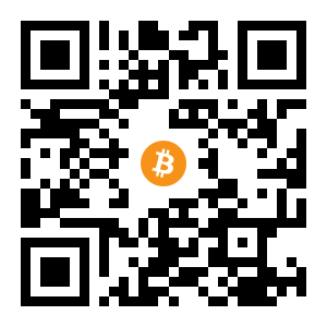 bitcoin:1Kr1kN5WoSfZgiGE99MendRD9choqF4Efc black Bitcoin QR code