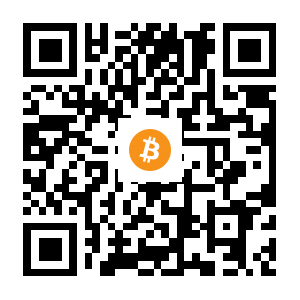 bitcoin:1KvfB7UFyNiWByas3AUTztXotgUvtixwNK black Bitcoin QR code
