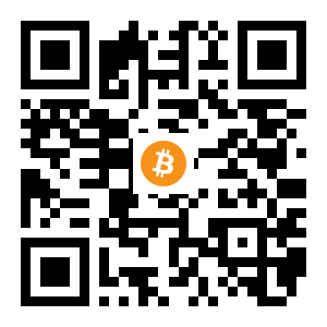 bitcoin:1KxpNYvvk1AFnrUPUHwk6QBWNFFxacDB2Q black Bitcoin QR code