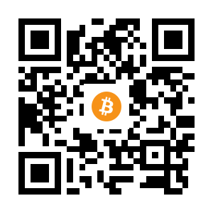 bitcoin:1Kz8mmYiCNMUHL7XZZxi3Q7CEzyQir7NrB black Bitcoin QR code