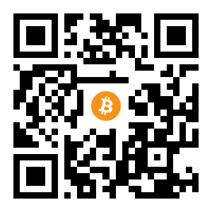 bitcoin:1LAwQp2MJNGskkWkfm5CQkxV6fS3jm3NDV black Bitcoin QR code
