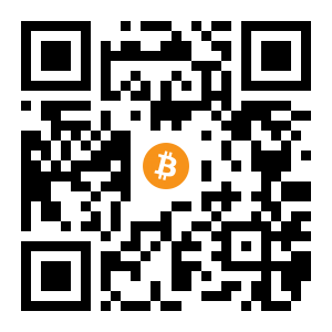 bitcoin:1LAxjQEG8SpQ76yH4xA7dCQk68R49az1Yr black Bitcoin QR code