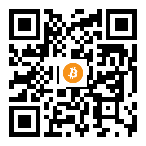 bitcoin:1LB1c75ms9wkHX8Sb9Hfx2emX2JNYQUdFe black Bitcoin QR code