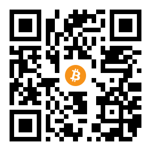 bitcoin:1LBgjgxzeNXTP4rLv4uUAh3QK9Fewkk57L black Bitcoin QR code