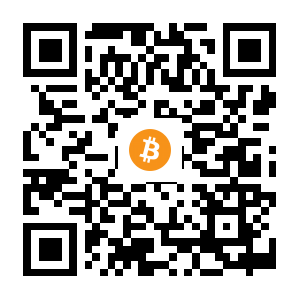 bitcoin:1LCxCGPrkMTCTTR5MRu8sbPdTbs9apZkWE black Bitcoin QR code