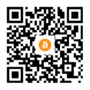 bitcoin:1LEWpGztUyrkKmKiQtx1tfz2s4Dt2oQBfY black Bitcoin QR code